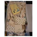 Collection of Vintage Handcrafted Crochet and Embroidered Linens