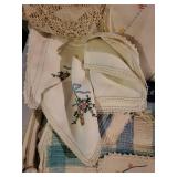 Collection of Vintage Handcrafted Crochet and Embroidered Linens