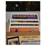 Framed Vintage Travel Calendar with Nice CÃ´te d