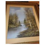 Framed Landscape Oil Painting Signed by Artist Hurst