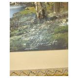 Framed Landscape Oil Painting Signed by Artist Hurst