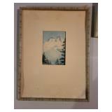 Collection of 4 Vintage Framed Prints and Floral Artwork