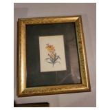 Collection of 4 Vintage Framed Prints and Floral Artwork