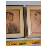 Set of 2 Edward Gross Co. Vintage Portrait Prints - Peter & Charlotte