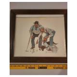Set of 2 Framed Art Prints: Norman Rockwell & Lewis and Clark Expedition