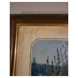 Framed Winter Landscape Art Print