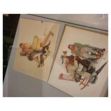 Set of 2 Norman Rockwell Prints - 