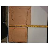 Pair of Framed Artworks: Green Tara Embroidery & Abstract Collage