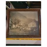Framed Vintage Photograph of Vik, Norway - Birthplace of John Aase