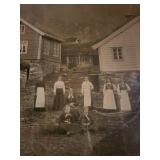 Framed Vintage Photograph of Vik, Norway - Birthplace of John Aase