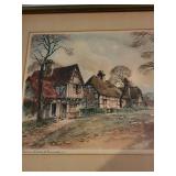 Al Mettel Vintage Framed Print of French Countryside Homes