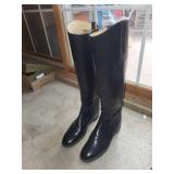 Pair of Classic Black Leather Riding Boots