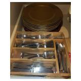 Assorted Holiday Dinnerware Set with Flatware