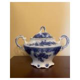 Grindley Flow Blue Antique Osborne Pattern Dinnerware Set
