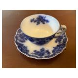 Grindley Flow Blue Antique Osborne Pattern Dinnerware Set