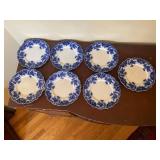Grindley Flow Blue Antique Osborne Pattern Dinnerware Set