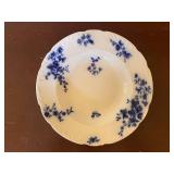 Set of 7 Assorted Antique Flow Blue Dishes English and German