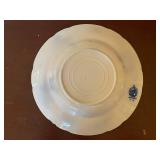 Set of 7 Assorted Antique Flow Blue Dishes English and German