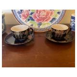 Collection Vintage and Antique Porcelain and Ceramic Dishware including Japanese Satsuma