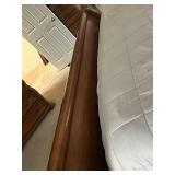King-Size Sleigh Bed Frame with Elegant Wood Finish