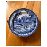 RARE Georgian/Early Victorian Transferware Warming Plate by Rogers England with Camel Pattern LOC97