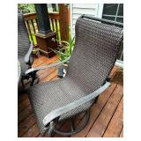 6-Piece Outdoor Patio Set with Wicker Table and Chairs