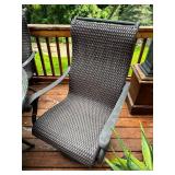 6-Piece Outdoor Patio Set with Wicker Table and Chairs