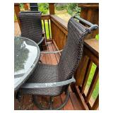 6-Piece Outdoor Patio Set with Wicker Table and Chairs