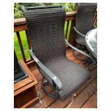 6-Piece Outdoor Patio Set with Wicker Table and Chairs