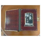 Antique Victorian Music Box Photo Album with Watteau Style Cover