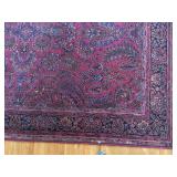 Large 9x12 Karastan Sarouk Wool Area Rug with Floral Pattern