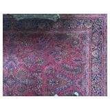 Large 9x12 Karastan Sarouk Wool Area Rug with Floral Pattern