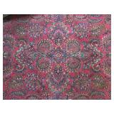 Large 9x12 Karastan Sarouk Wool Area Rug with Floral Pattern