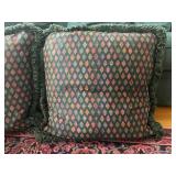 Set of 5 Vintage Decorative Throw Pillows with Tapestry Designs