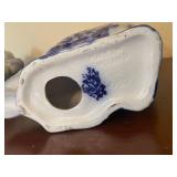 Pair of Blue and White Staffordshire Dog Figurines