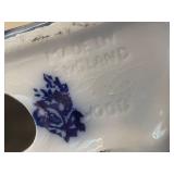 Pair of Blue and White Staffordshire Dog Figurines