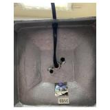 Vintage Mission Style 2-Light Desk Lamp with Stained Glass Shades