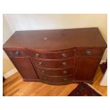 Antique Wooden Buffet Sideboard - Storage Contents Not Included