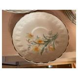 Set of Vintage Taylor Smith Taylor Creamy Floral Dinnerware