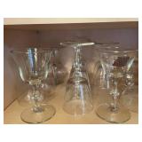 Collection of Assorted Glassware Including Wine Glasses and Shot Glasses