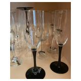 Eclectic Collection of Assorted Wine and Champagne Glasses