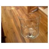 Large Set of Etched Wine Glasses