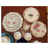Collection of Vintage & Antique Porcelain Dinnerware with Floral Motifs - Includes Austrian, German and More!