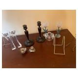 Collection of Vintage Candle Holders and Decor Items incl Danish