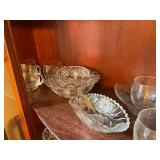 Collection of Vintage Crystal and Blue Glass Tableware