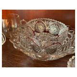 Collection of Vintage Crystal and Blue Glass Tableware