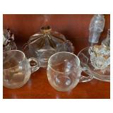 Collection of Vintage Crystal and Blue Glass Tableware