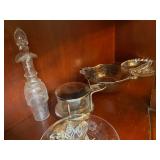Collection of Vintage Crystal and Blue Glass Tableware