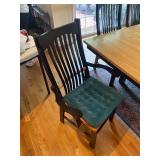 Solid Wood Dining Table with 8 Matching Chairs and Cushions