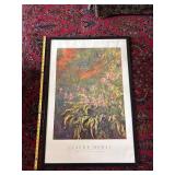 Framed Claude Monet Print - Irises by the Pond